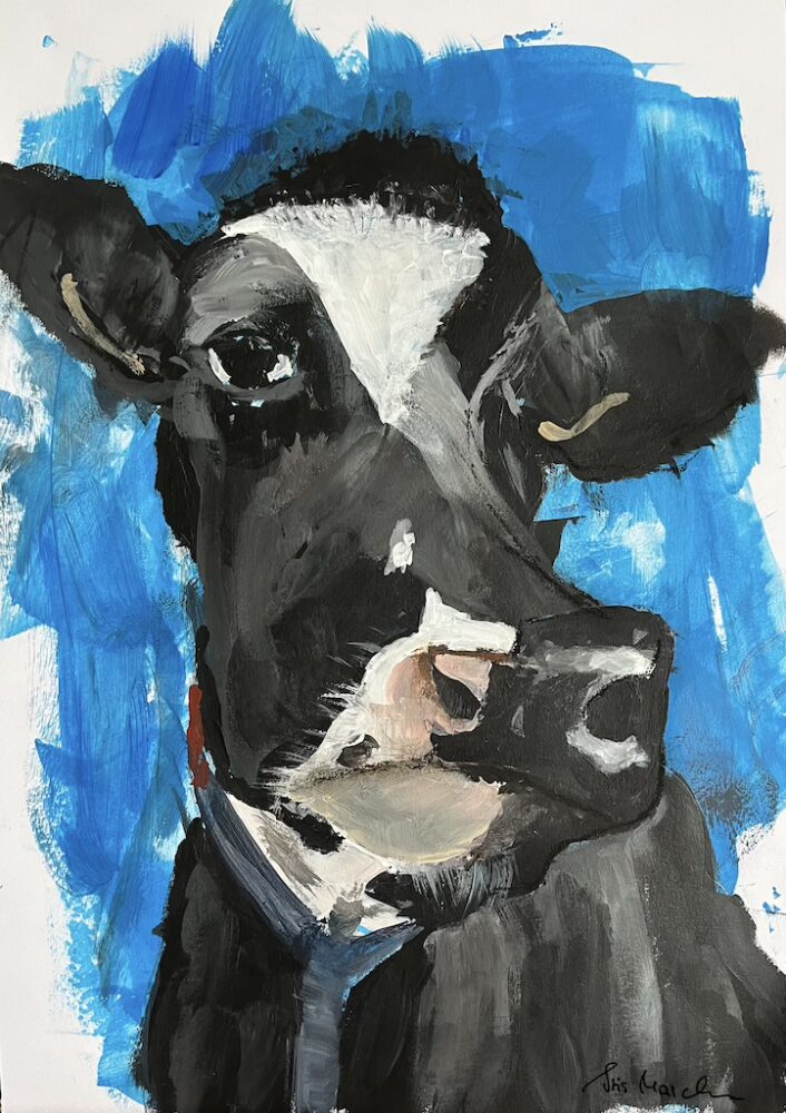 Kuh • Acryl auf Papier • 30 x 40 cm • 2024