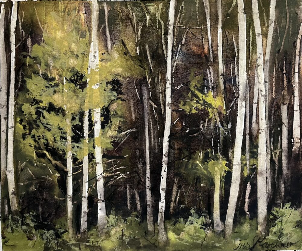 Am Waldrand • Aquarell auf Papier • 23 x 27 cm • 2025